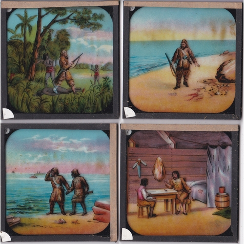 217 - Robinson Crusoe Magic Lantern Coloured Lantern Slides (Set of 8), ROBINSON CRUSOË is part 611 of the... 