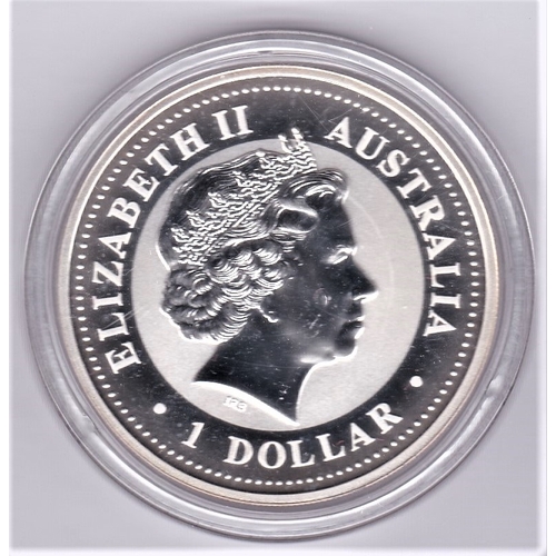 22 - Australia 1999 silver proof dollar rabbit KM 501