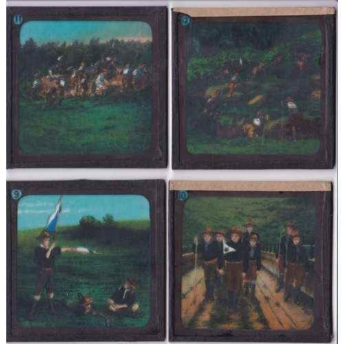 220 - Boy Scouts set 2 (Campaigning) Magic Lantern Coloured slides, Primus Junior Lecturers series, The Ju... 