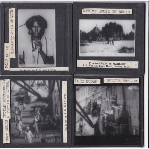 222 - Port Said and Port Sudan b/w Magic Lantern Slides (6) produced by F.H. Marlow including: Port Said -... 