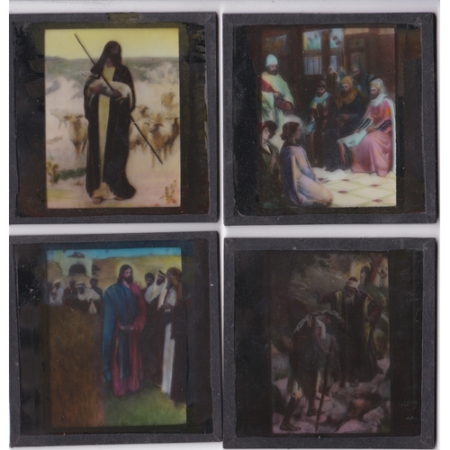 227 - Religious Magic Lantern Slides (12) colour slides including: Joseph's Father in Egypt, Moses, The Ch... 