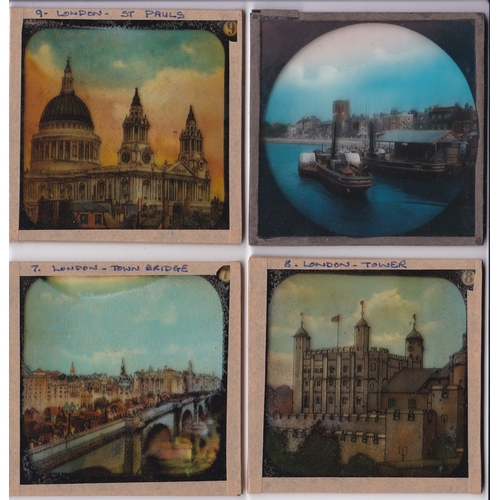 229 - Views of London Magic Lantern Coloured Lantern Slides (11 slides having two duplications), VIEWS OF ... 