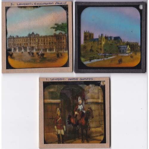 229 - Views of London Magic Lantern Coloured Lantern Slides (11 slides having two duplications), VIEWS OF ... 