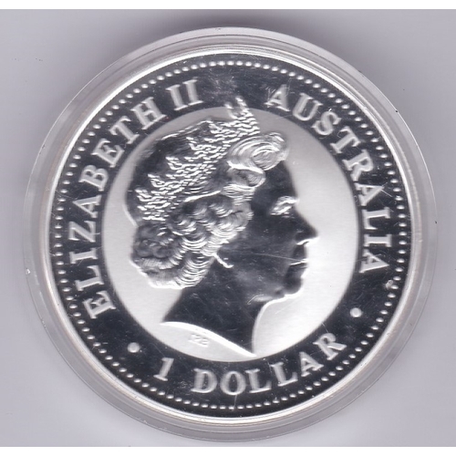 26 - Australia 2000 silver proof dollar kookaburra on a branch