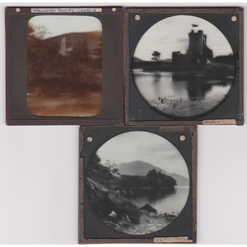 281 - Glass Magic Lantern Slides (6) - Various views of Abbey's, Cathedrals, Castles and Bridges including... 