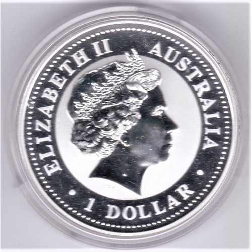 31 - Australia 2001 silver proof dollar kookaburras