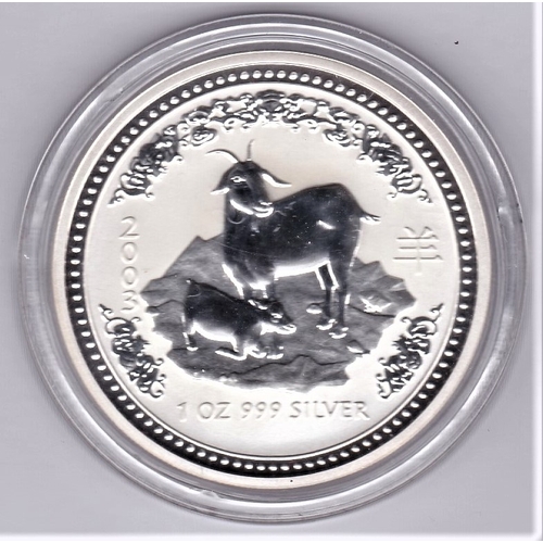 36 - Australia 2003 Silver dollar year of the goat