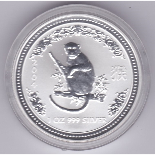 42 - Australia 2004 Silver dollar rev year of the monkey, KM 674