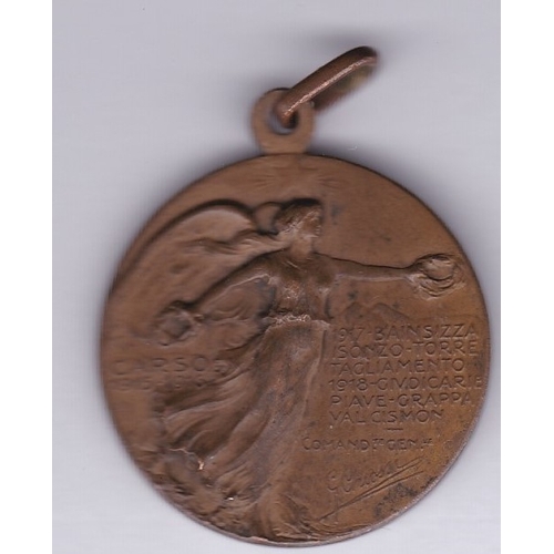 467 - Italian WWI Commemorative Medal, obverse: Carso 1915-1916, 1917 Bainsizza, Isonzo-Torre, Tagliamento... 