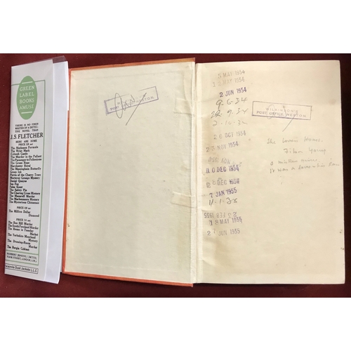 552 - Hot Water by P G Wodehouse 1st printing with facsimile dust jacket (date stamps and pencil notes on ... 