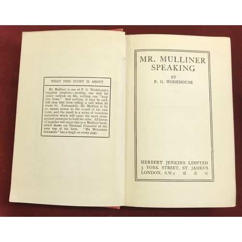 557 - Mr Mulliner Speaking 3rd printing no dust jacket FFEP missing and Summer Lightning 3rd printing no d... 