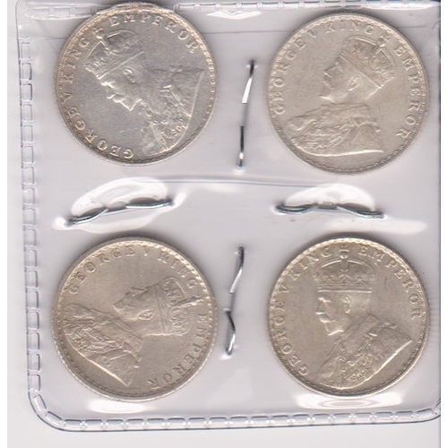 71 - India quarter rupees, 1928 (2) and 1936 (2) AUNC and BUNC