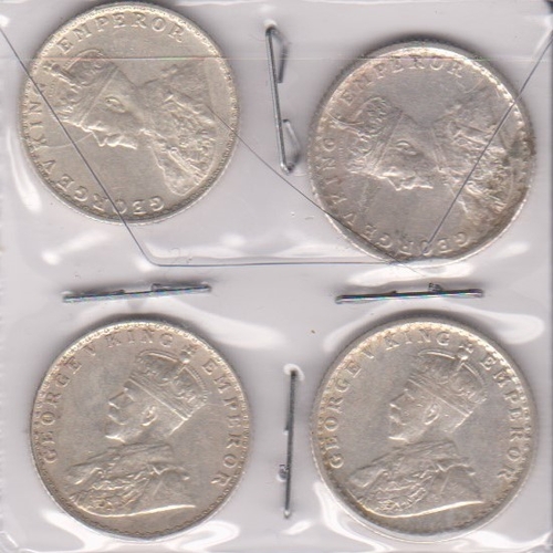 75 - India quarter rupees, 1934 and 1936 (3), AUNC to UNC