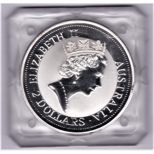 8 - Australia 1992 kookaburra Silver 2oz proof capsulated