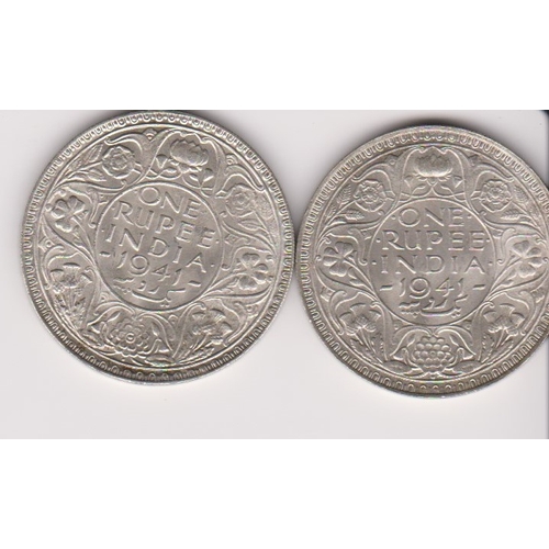 95 - India rupees (2) 1941, EF/AUNC, KM 556