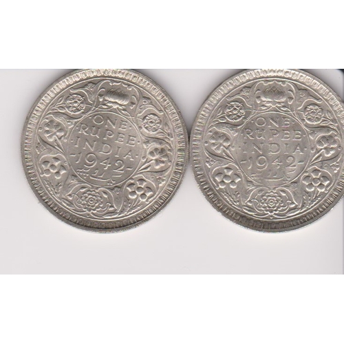 97 - India rupee, 1942 (2), EF/AUNC