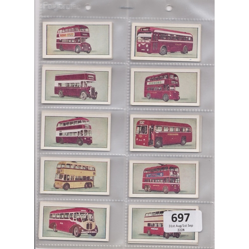 697 - Beano Ltd (Gum) The Age of Speed No 2 (Buses & Trams ) 1954 set 50/50 VG