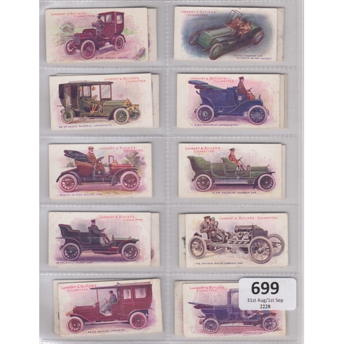 699 - Lambert & Butler Motors 1908 set 25/25 VG+/EX