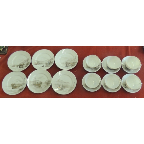 714 - Japanese Early 20th China/eggshell Coffee/ Tea set 35/37 with pieces. This Japanese China / eggshell... 