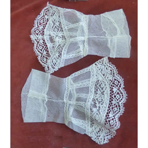 736 - Victorian/Edwardian Lace leg boot covers, an excellent design with cuffed bottoms. Very attractive a... 