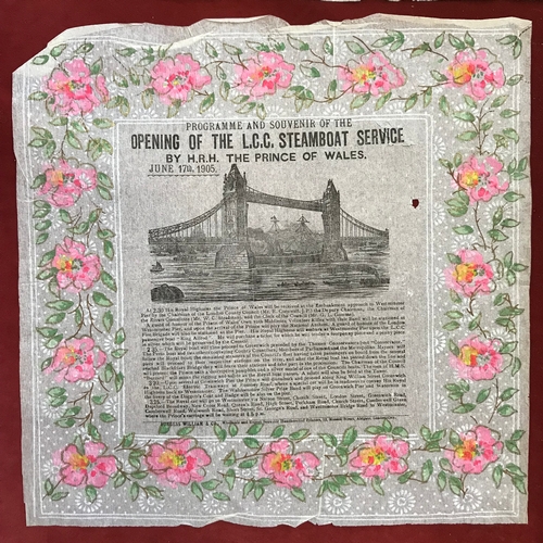 764 - Programme and Souvenir of The Opening of the L.C.C. Steamboat Service by H.R.H. The Prince of Wales.... 