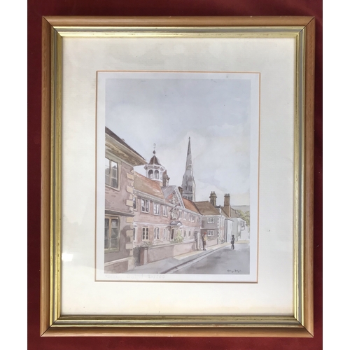 774 - Print-Tallings Patzal 31/500 Limited Edition by Kathryn Dalziel watercolour artist framed and glazed... 