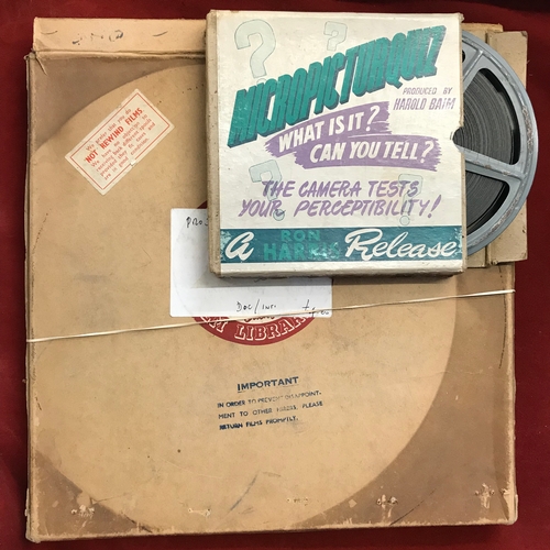 798 - 16mm Film Reels (2) Miropicturequiz 'What is it? Can you Tell? Produced by Harold Baim and a Documen... 