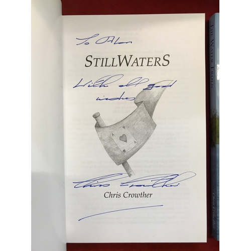168 - Three Murder Mystery books set on the Norfolk Broads signed by the author Chris Crowther, The Water ... 