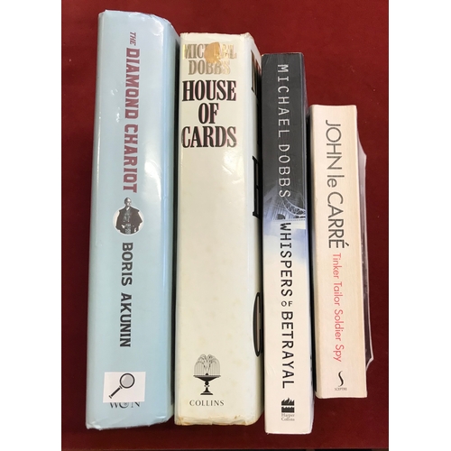 171 - 4 Crime Thriller Novels including Michael Dobbs, Whispers of Betrayal, John le Carre, Tinker Tailor ... 