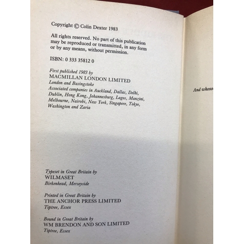 175 - 4 x Colin Dexter Inspector Morse Novels including: Signed Service of All the Dead First Edition, Har... 