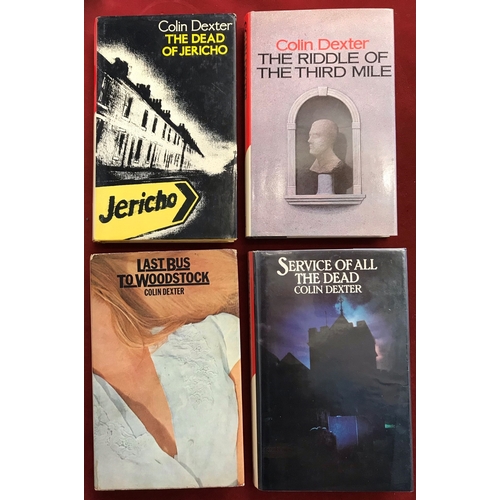 175 - 4 x Colin Dexter Inspector Morse Novels including: Signed Service of All the Dead First Edition, Har... 