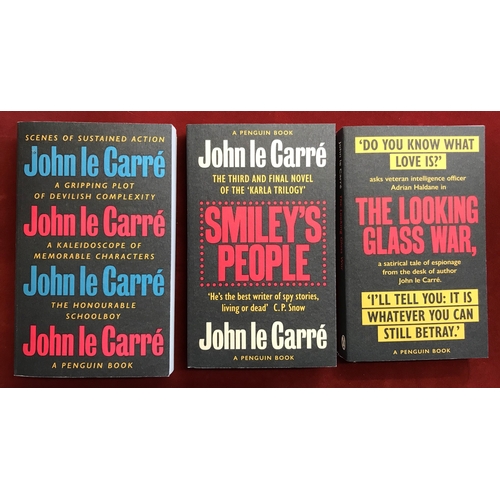179 - 3 x John Le Carre paperback novels VGC, The Honourable Schoolboy, Smiley's People and The Looking Gl... 