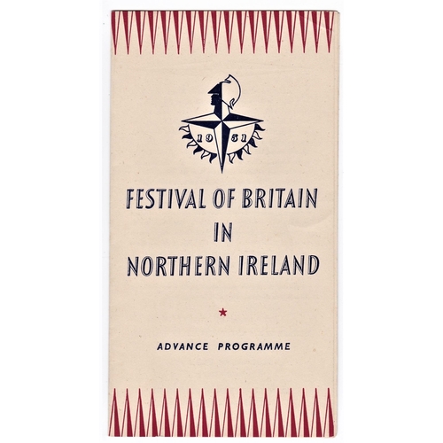 126 - 1951 Festival of Britain - Festival of Britain in Northern Ireland 'Advance Programme' leaflet, nice... 