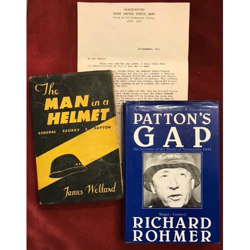 154 - The Man in a Helmet George S. Patton by James Wellard 1947 with dust jacket fair and a copy of the G... 