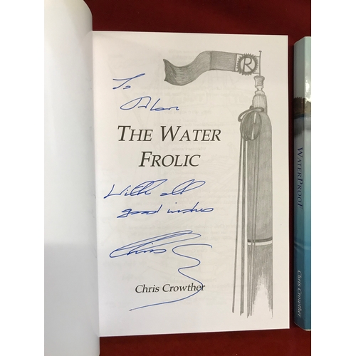 168 - Three Murder Mystery books set on the Norfolk Broads signed by the author Chris Crowther, The Water ... 