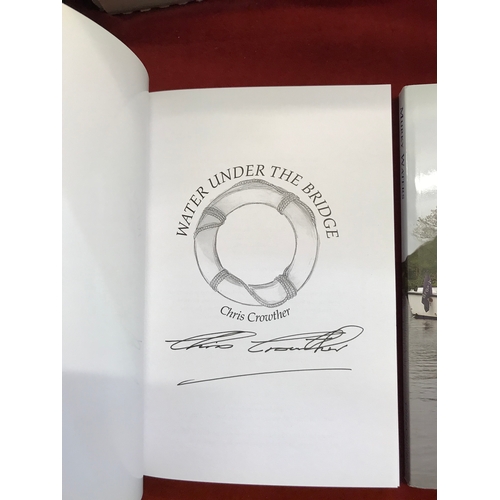 169 - Two Murder Mystery books set on the Norfolk Broads signed by the author Chris Crowther, Water Under ... 