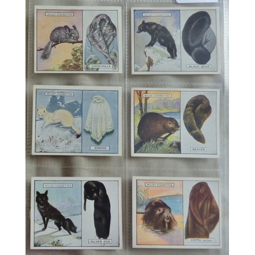 101 - WD & HO Wills Ltd 2 Sets, English Period Costume 1927 set L25/25 cards, Animals and Their Furs 1929 ... 