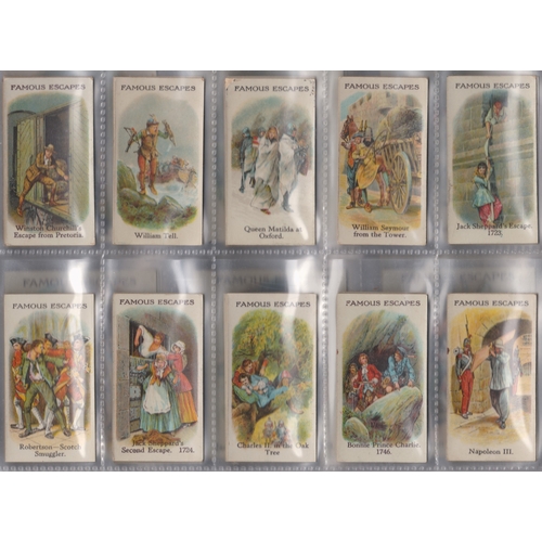 11 - Carreras Ltd London Turf cigarette cards Famous Escapes (2 sets) 1926 Set L25/25 cards and 1926 set ... 