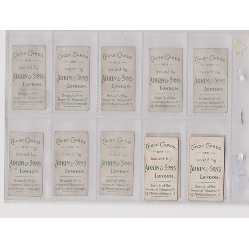 120 - Atkins & Sons London cigarette cards, Character Sketches (green back) 1902 12/12 cards (doubles) Goo... 