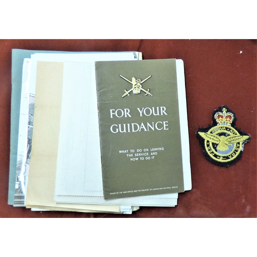 164 - British WWII Paperwork relating to an RAF Flight-Sergeant and later Squadron Leader, John Christophe... 