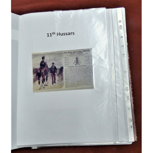 192 - 11th (Prince Albert's Own) Hussars Picture Portfolio with (60+) prints of historic pictures and sket... 