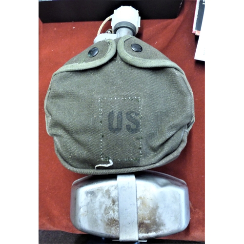 218 - US Army Arctic Weather Canteen dated 1984 with serial number (7SO11) in its cover  with the stainles... 