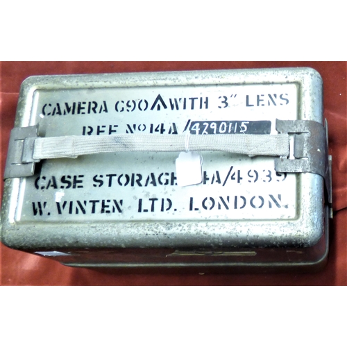 251 - English Electric Lightning W.Vinten ltd G90 16mm Recon Camera Aerial Sighting Unit and case complete... 