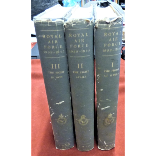 296 - The Royal Air Force 1939-1945 in three volumes by Denis Richards. Published by London: Her Majesty's... 