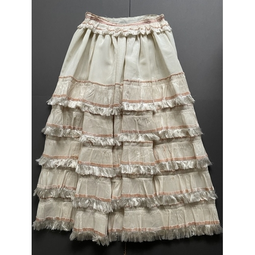 342 - Edwardian Silk woman's Taffeta Skirt with Frills