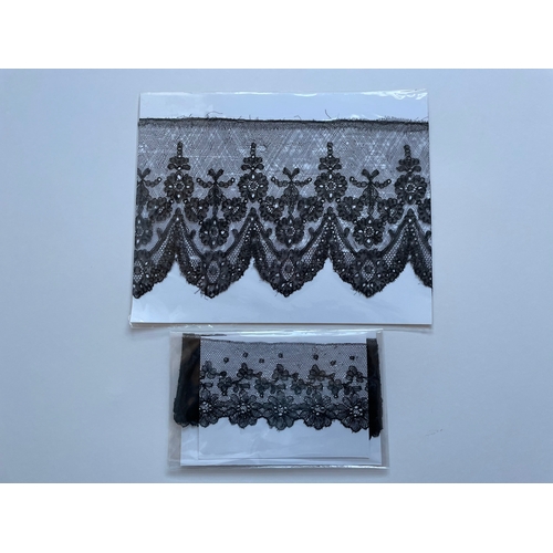 365 - Antique French Black Lace (2 Pieces)