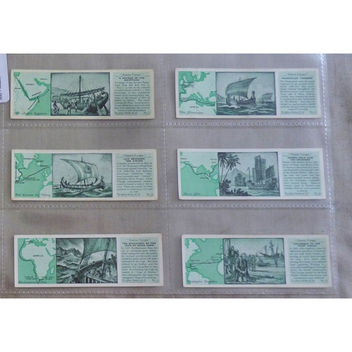 54 - Typhoo Tea Ltd. 2 Sets, Famous Voyages 1934 set T25/25 cigarette cards and Wonder Cities of the Worl... 