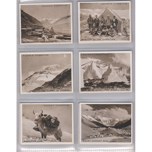 63 - John Player & Sons cigarette cards, Mount Everest 1925 set L20/20 cards, VGC