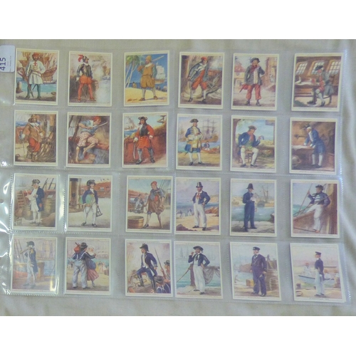 64 - John Player & Sons cigarette cards 2 sets, History of Naval Dress 1929 set L25/25 and Portraits of t... 