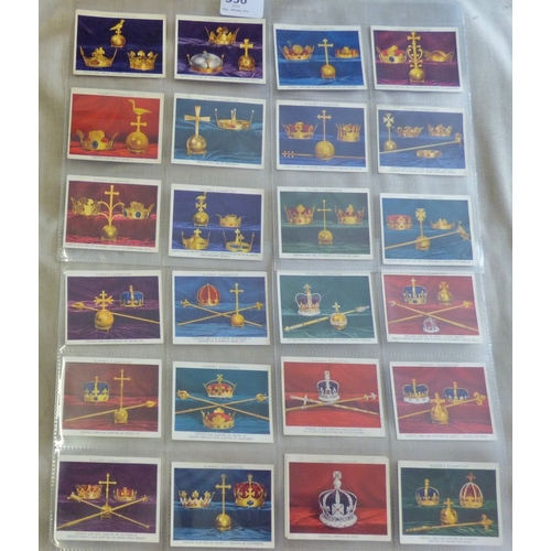 72 - John Player & Sons cigarette cards 3 sets, British Regalia 1937 set L25/L25 cards, British Naval Cra... 